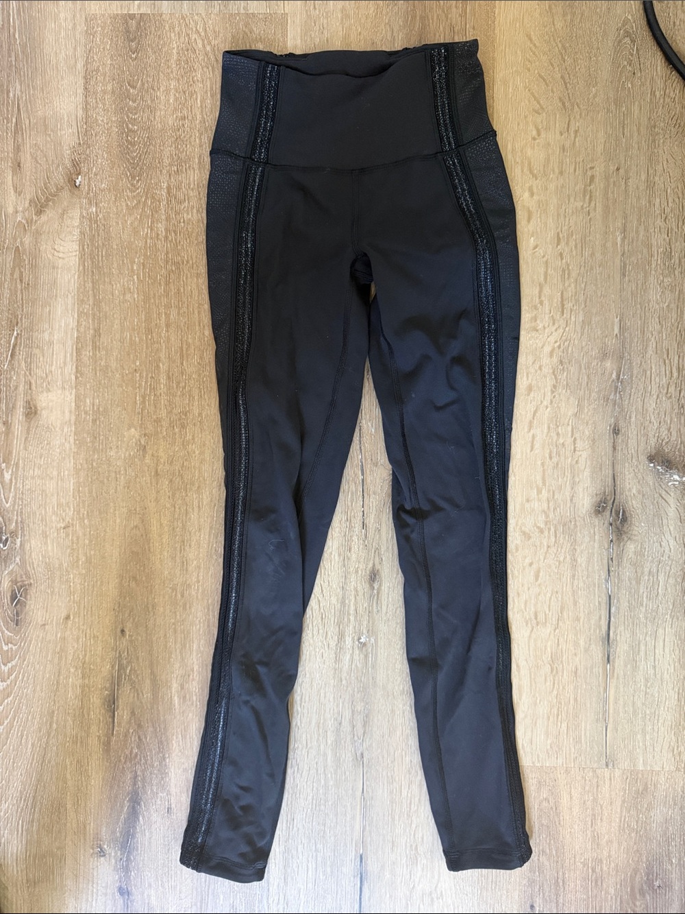 lululemon athletica Black High-Rise Leggings with Side Panel Detail